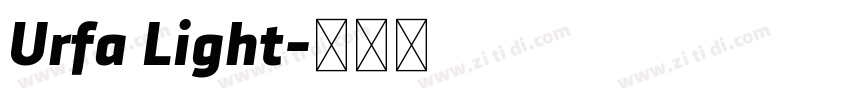 Urfa Light字体转换